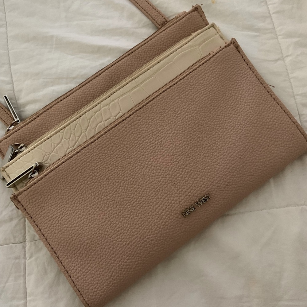 White & Pink crossbody purse